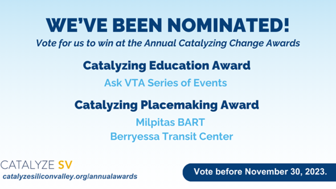 We've Been Nominated Catalyze graphic