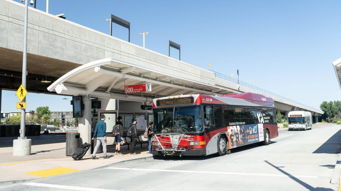 VTA Rapid Red Bus