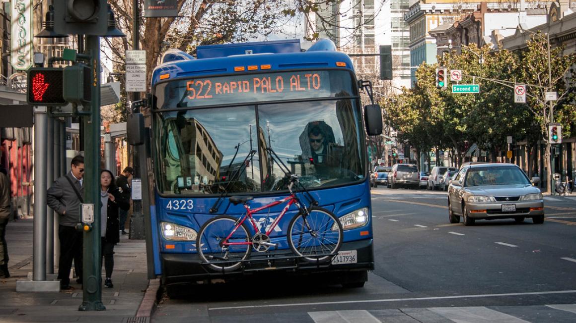 bus on street