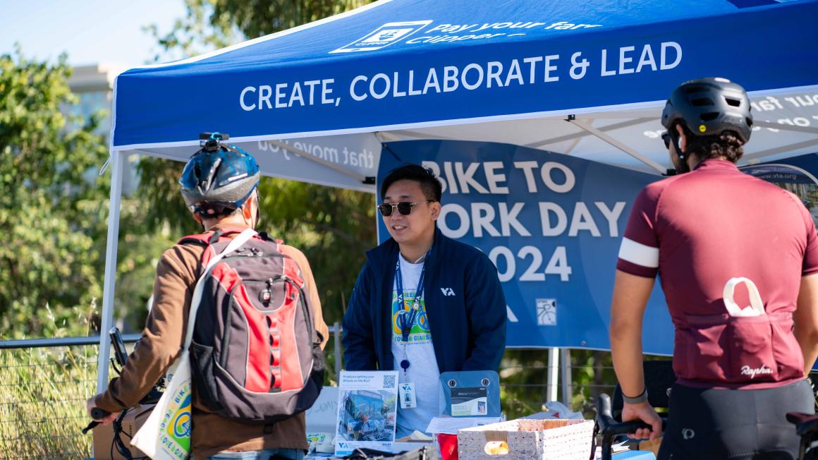 VTA Energizer Station at Bike to Work Day