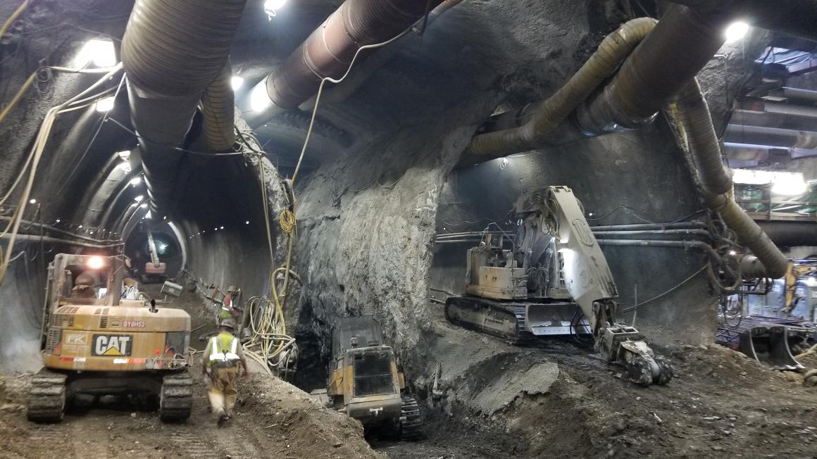 Underground subway construction