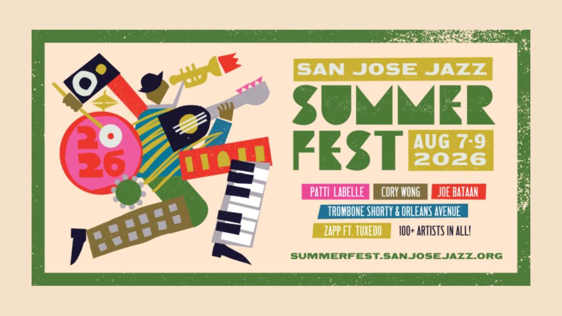 San Jose Jazz Summer Fest August 7-9, 2026 infographic 