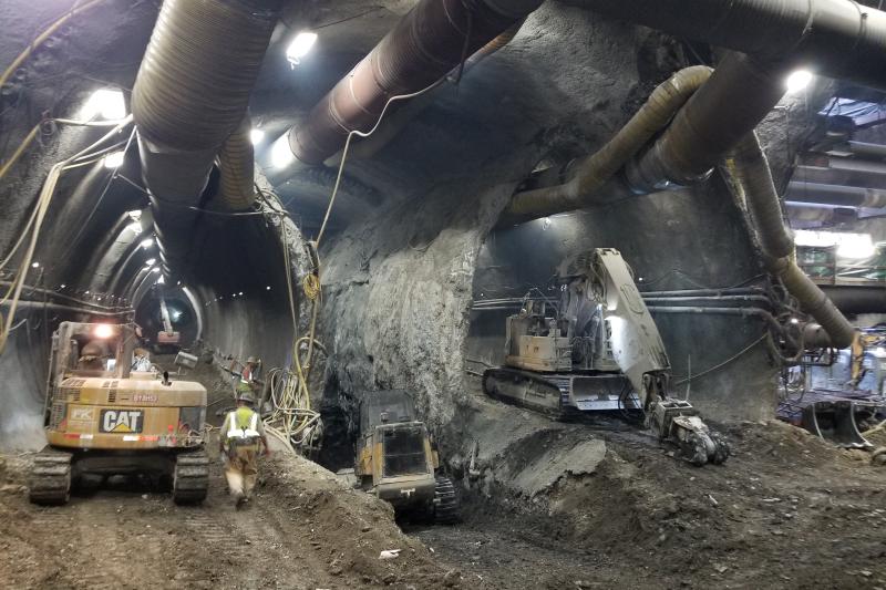 Underground subway construction