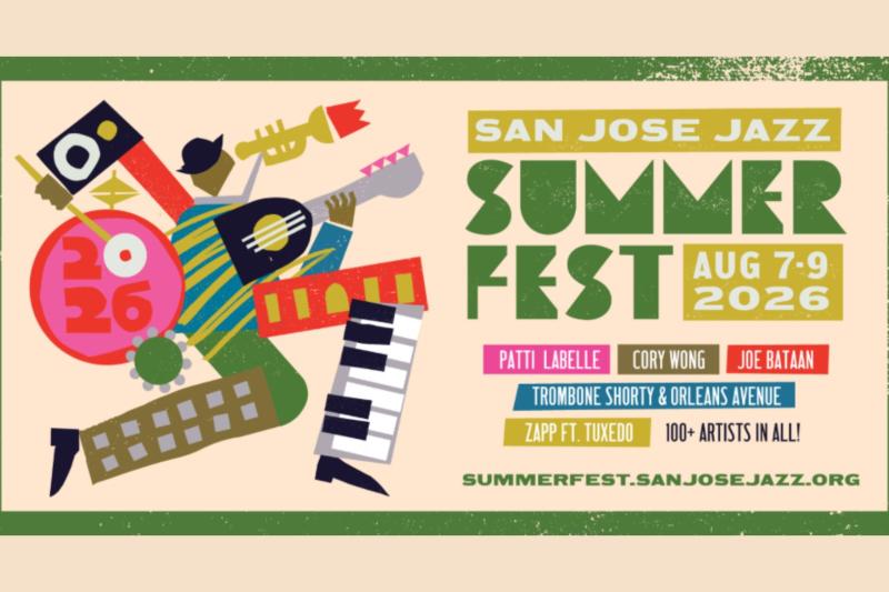 San Jose Jazz Summer Fest August 7-9, 2026 infographic 