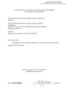ruling on writ of mandate