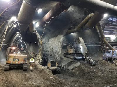 Underground subway construction