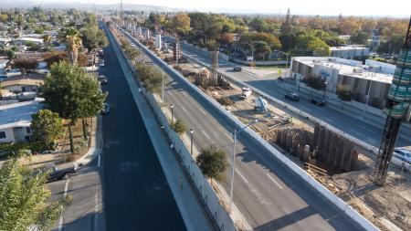 aerial view of Eastridge to BART Regional Connector alignment