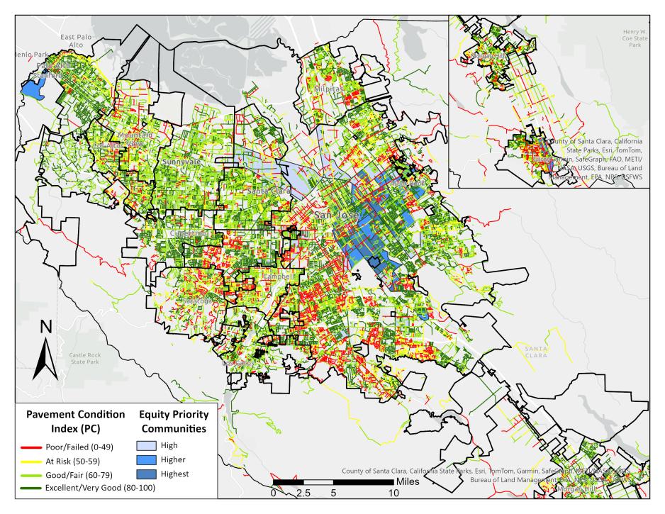 Map Image of 2023 Local Streets PCI Map in SC County