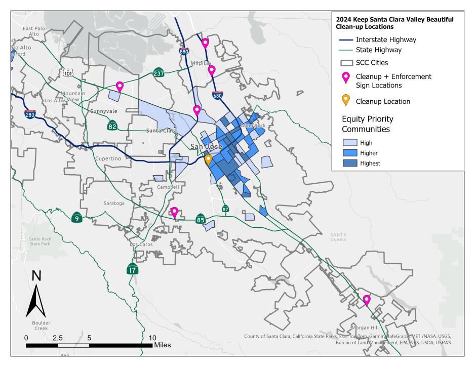 Map of Keep Santa Clara County Beautiful Locations Map of Keep Santa Clara County Beautiful Locations