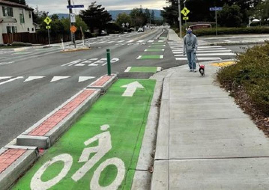 Photo of separated bike tracks