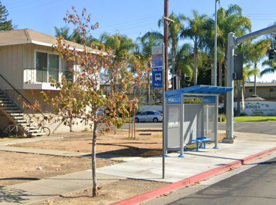 An image of a new bus shelter in Mountain View