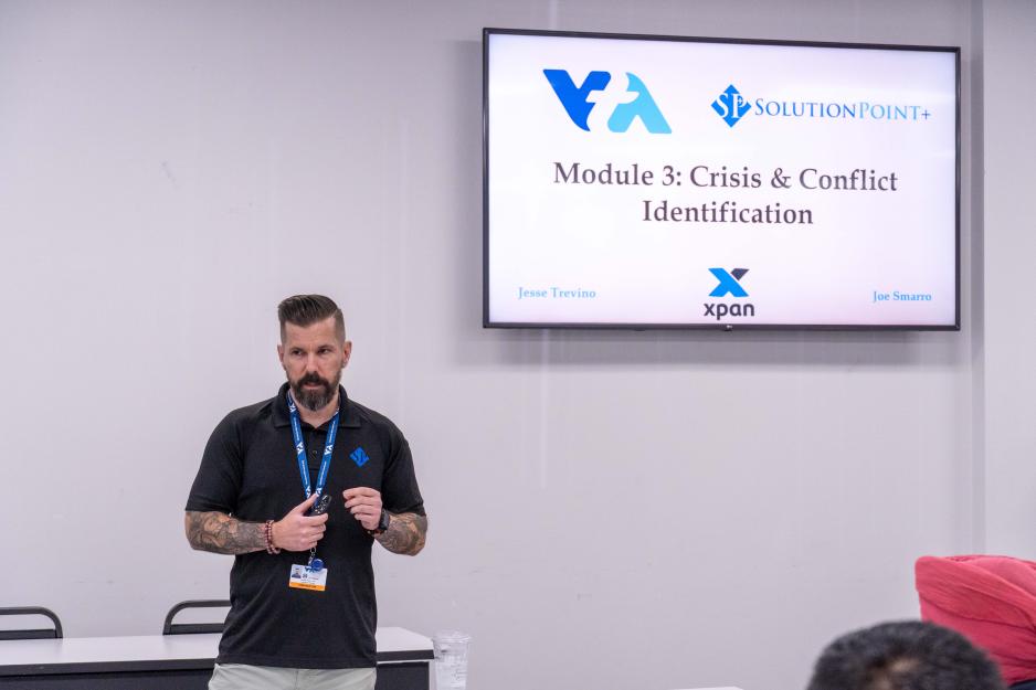 VTA de-escalation training taught by Solutions+