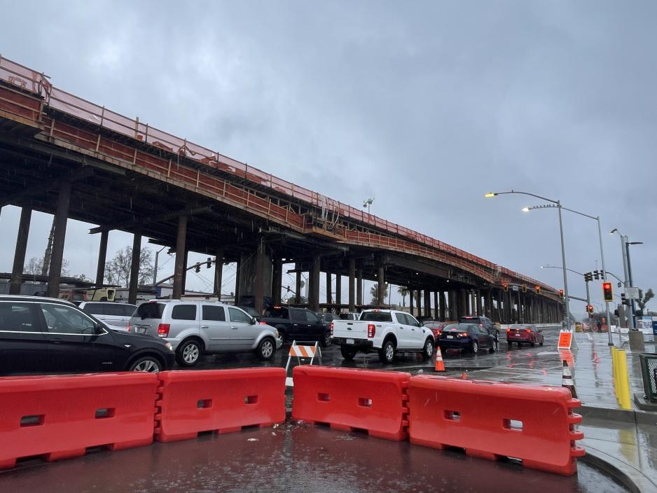 Southbound Capitol Express in East San Jose, on a rainy afternoon.