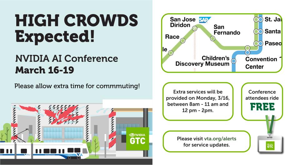 vta light rail stops for nvidia conference