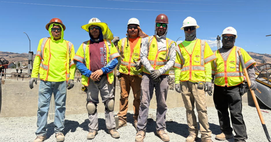 Construction crews working with EBRC